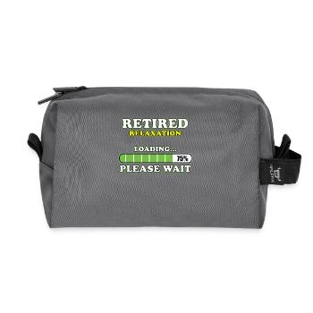 Ruhestand geladen - Recycelte Kulturtasche - Anthrazit - Vorne