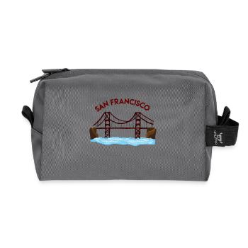 Sight City Shirt Landmark Gift - Recycled Toiletry Zip Bag - anthracite - Front