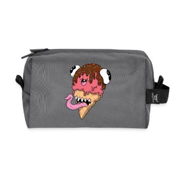 Échantillon de glace - Trousse de toilette en tissu recyclé - anthracite - Devant