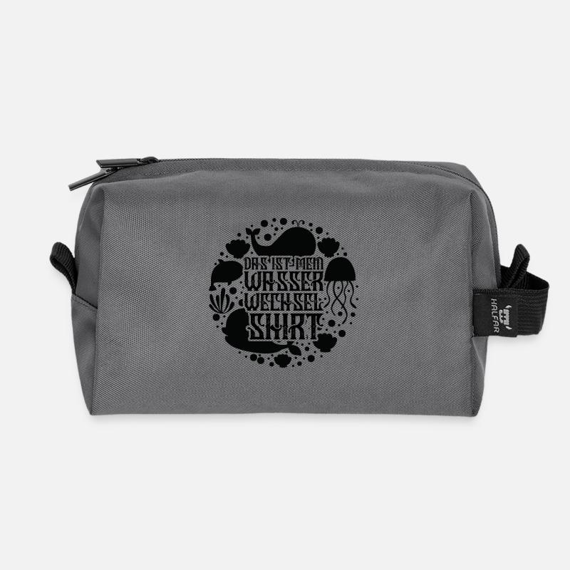 Lustiges Wasserwechsel-Shirt | Geschenk - Recycelte Kulturtasche - Anthrazit