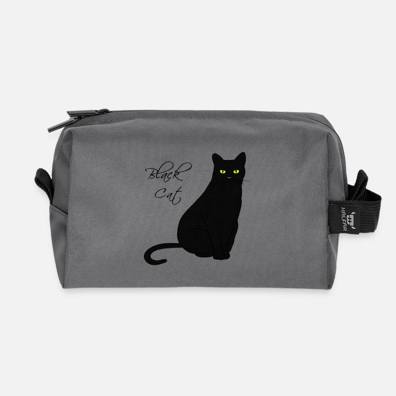Black Cat - Recycelte Kulturtasche - Anthrazit