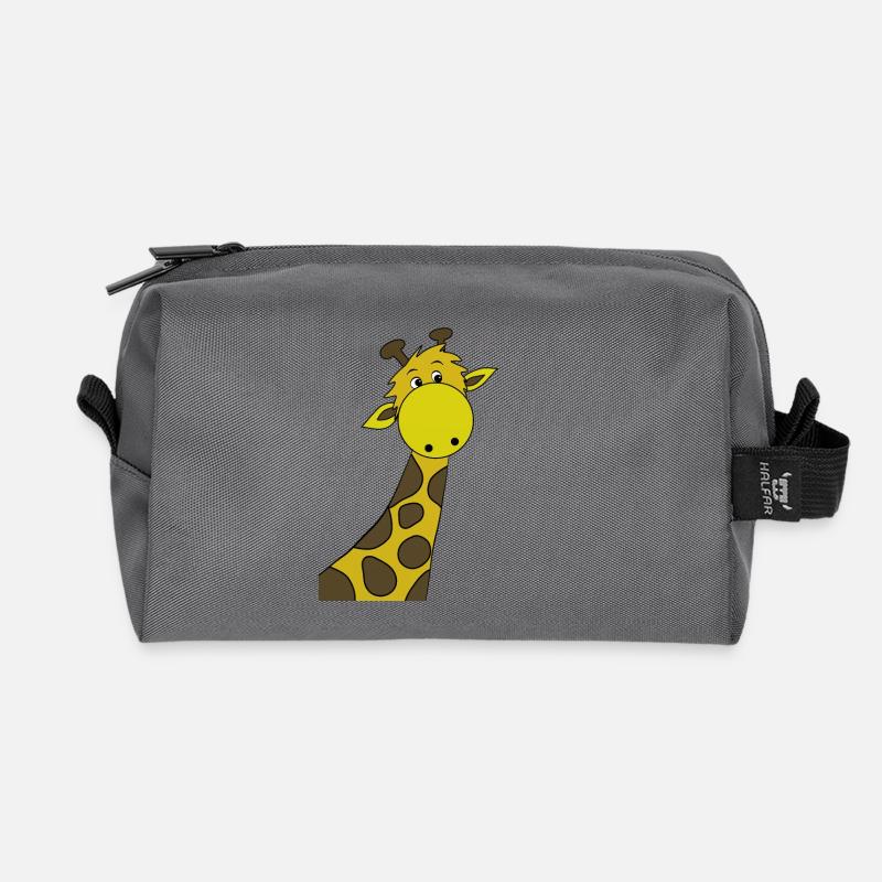 Giraffe - Recycelte Kulturtasche - Anthrazit