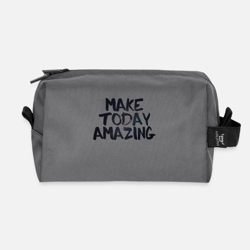 Make Today Amazing Galaxy - Recycled Toiletry Zip Bag - anthracite