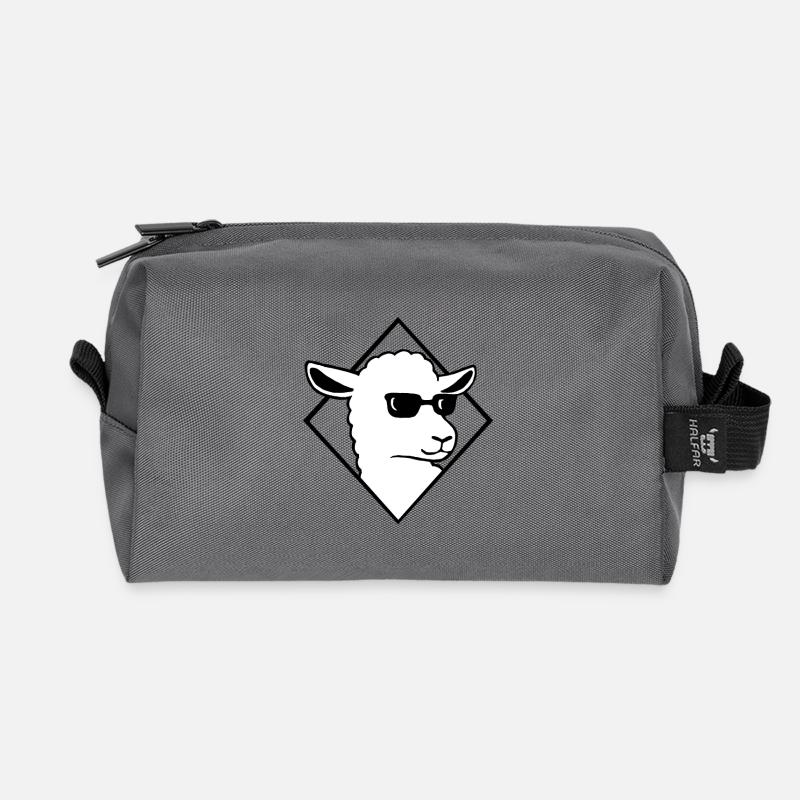 Cooles Schaf mit Sonnenbrille Mäh Wolle - Recycelte Kulturtasche - Anthrazit