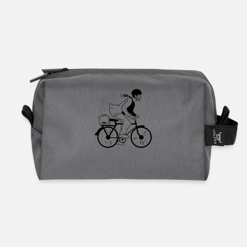 Bicycle Bike2Work Commuteer Pedal Gift Idea - Recycelte Kulturtasche - Anthrazit