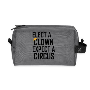 Choose a Clown Expect a Circus Anti- - Recycled Toiletry Zip Bag - anthracite - Front