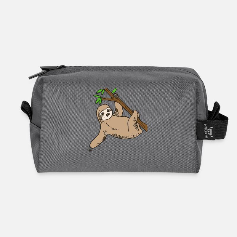 Faultier - Recycelte Kulturtasche - Anthrazit