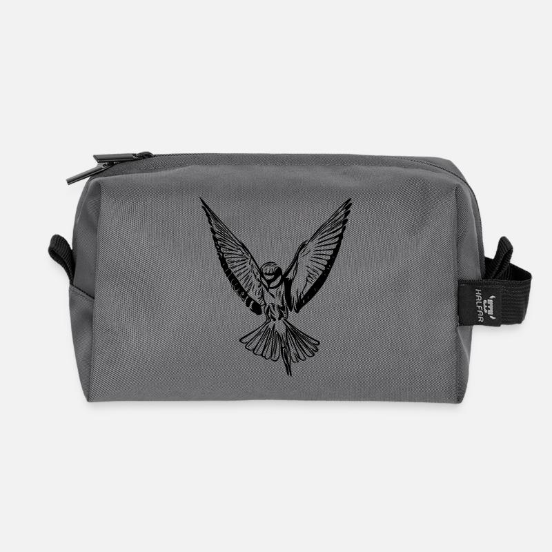Vogel - Recycelte Kulturtasche - Anthrazit