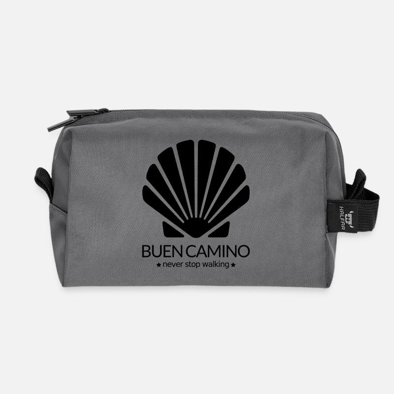 Buen Camino Santiago de Compostella - Recycelte Kulturtasche - Anthrazit