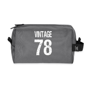 1978 - Trousse de toilette en tissu recyclé - anthracite - Devant