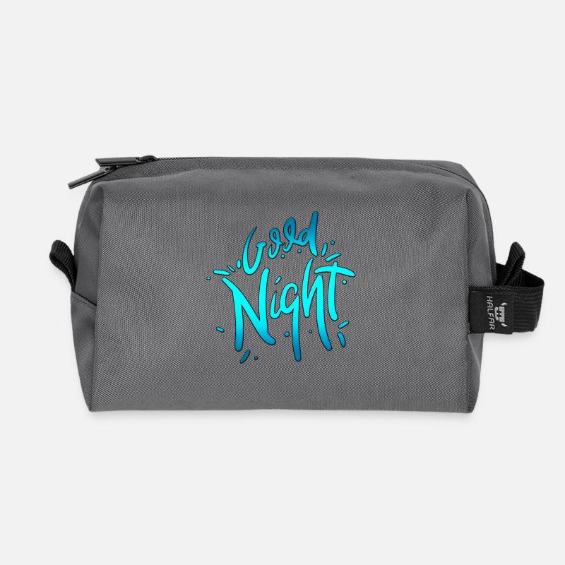 Good Night - Recycelte Kulturtasche - Anthrazit