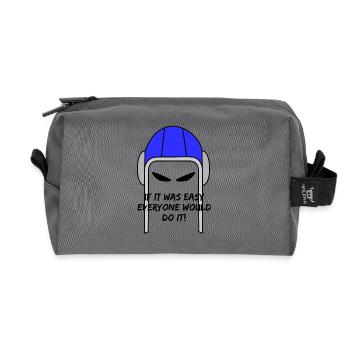 Citation Casquette Water Polo | Water-polo disant cadeau - Trousse de toilette en tissu recyclé - anthracite - Devant
