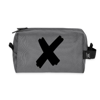 Kreuz - Recycelte Kulturtasche - Anthrazit - Vorne