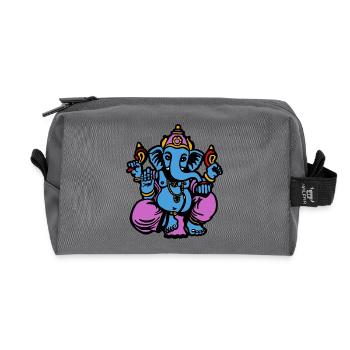 ganesha ganesh zen india god of india yoga zen - Recycelte Kulturtasche - Anthrazit - Vorne