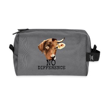 No Difference Pro Vegan Vegetarier Tierschutz - Recycelte Kulturtasche - Anthrazit - Vorne