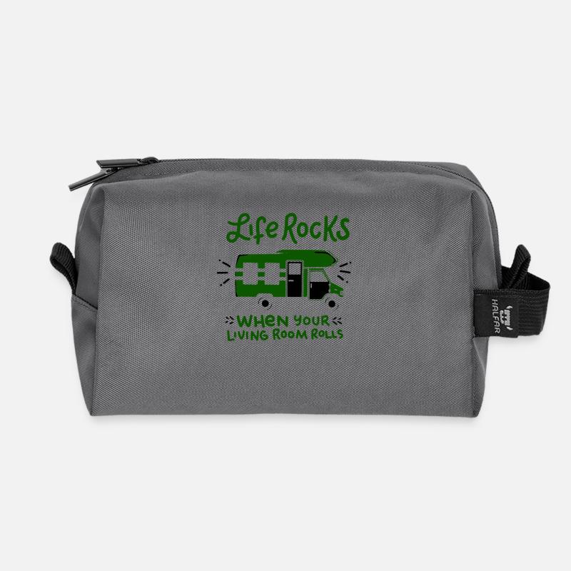 Camping - Recycelte Kulturtasche - Anthrazit