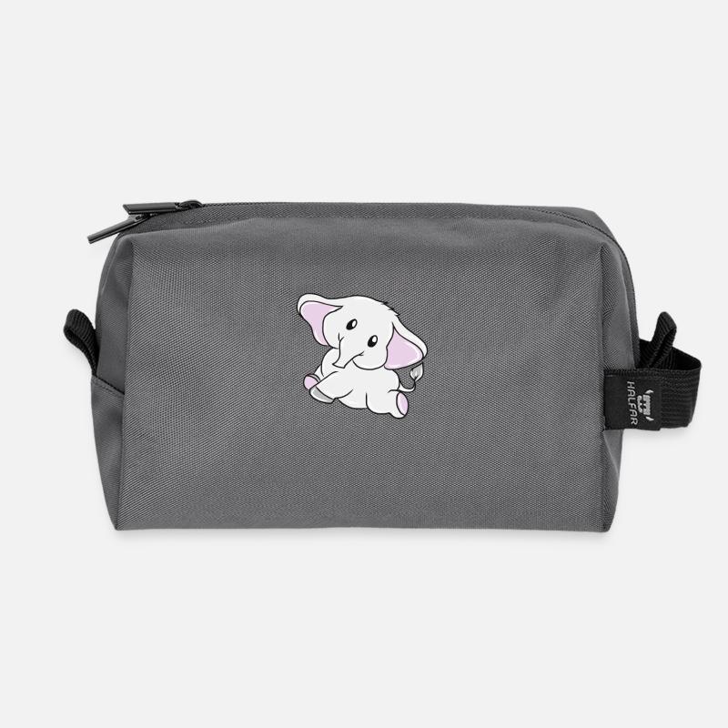 Elefant - Recycelte Kulturtasche - Anthrazit