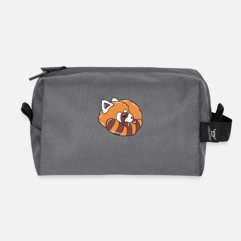 Roter Panda - Recycelte Kulturtasche - Anthrazit