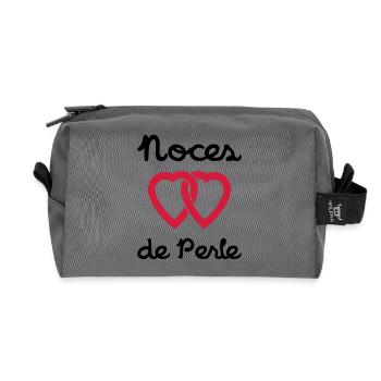 Noces de Perle - Trousse de toilette en tissu recyclé - anthracite - Devant