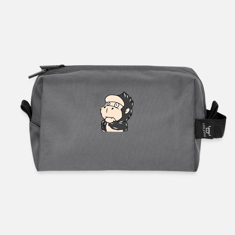 Gorilla - Recycelte Kulturtasche - Anthrazit