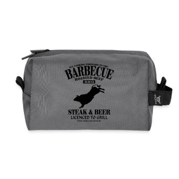 Barbecue - BBQ - Recycled Toiletry Zip Bag - anthracite - Front
