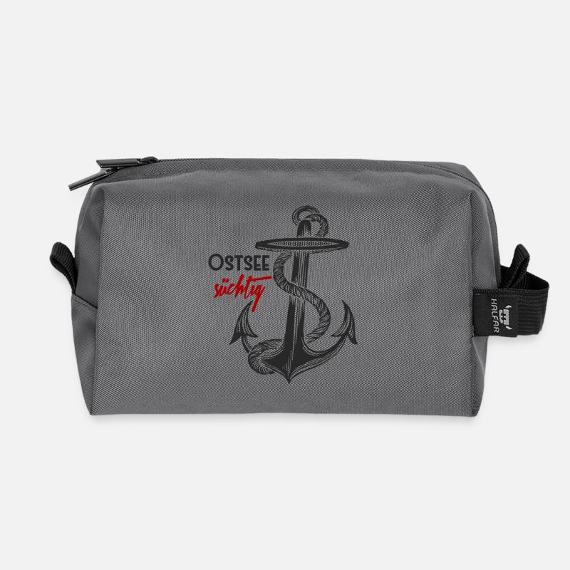 Ostsee-süchtig - Anker - Recycelte Kulturtasche - Anthrazit
