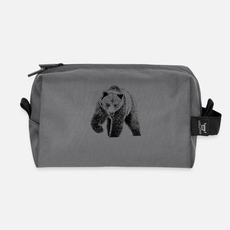 Bär - Recycelte Kulturtasche - Anthrazit