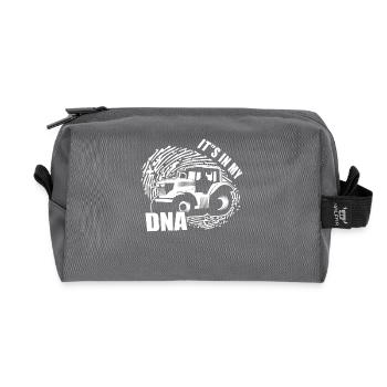 T-shirt agriculteur C’est dans mon ADN - Trousse de toilette en tissu recyclé - anthracite - Devant