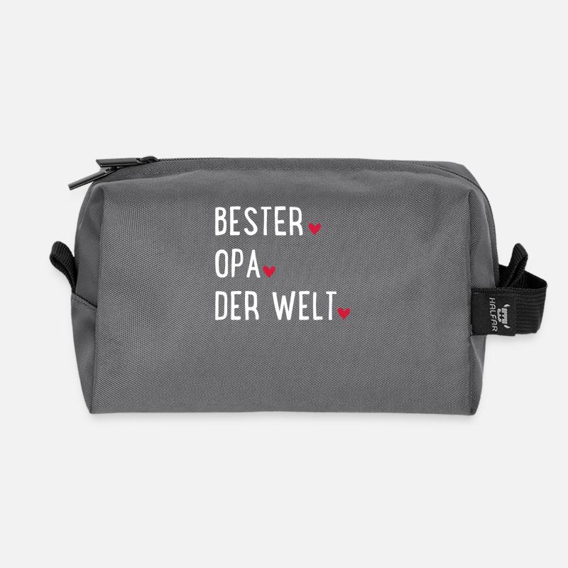 Bester Opa der Welt - Recycelte Kulturtasche - Anthrazit