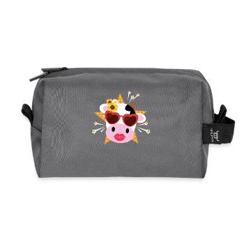 Kuh Shirt Damen Elegante Kuh Landwirt Shirt Kuh - Recycelte Kulturtasche - Anthrazit - Vorne