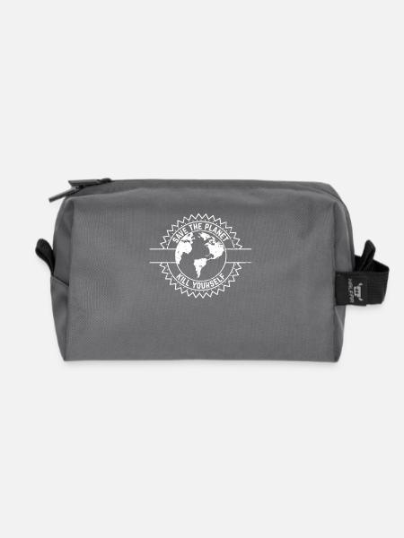 Save The Planet Kill Yourself Satire Umweltschutz - Recycelte Kulturtasche - Anthrazit