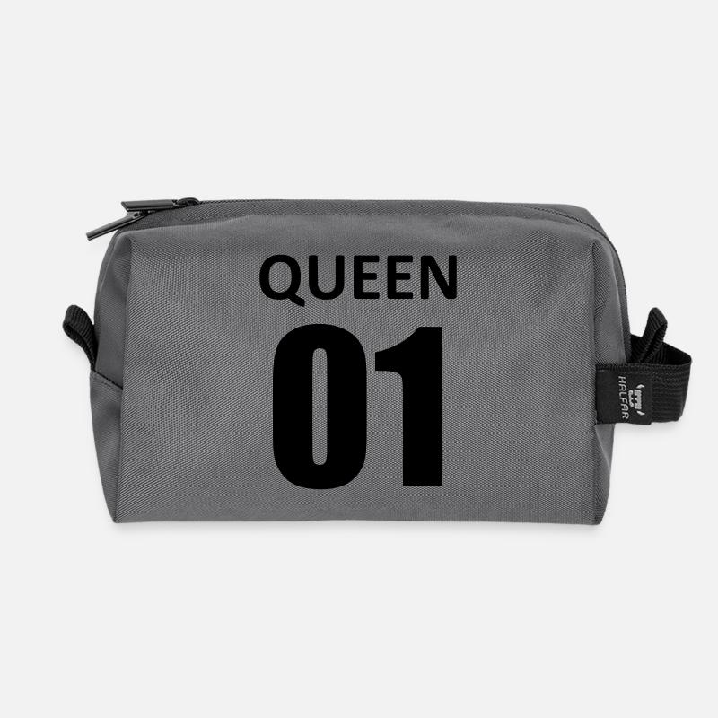 queen 01 - Recycelte Kulturtasche - Anthrazit