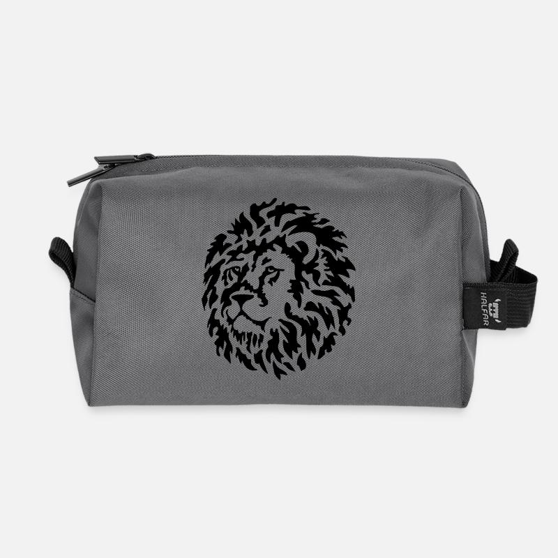 löwe raubkatze - Recycelte Kulturtasche - Anthrazit