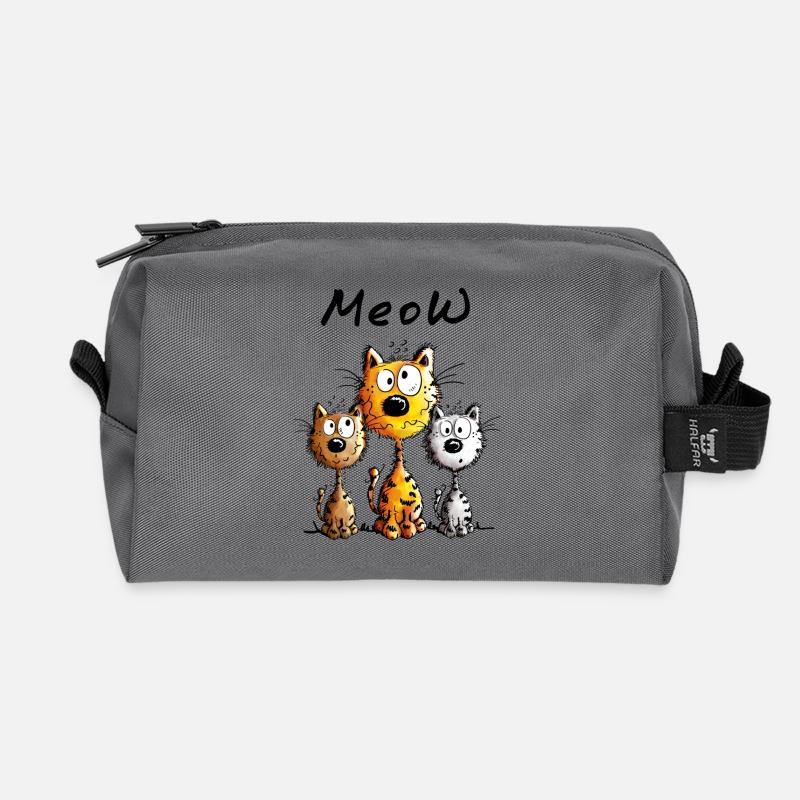Best Friends Katzen - Recycelte Kulturtasche - Anthrazit