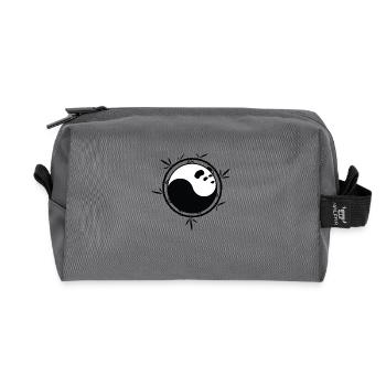 Panda Yin Yang Shirt mit Bambus - Recycelte Kulturtasche - Anthrazit - Vorne