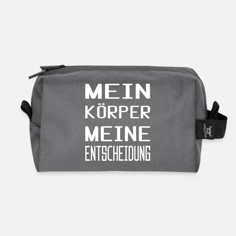 Mein Körper Meine Entscheidung - Recycelte Kulturtasche - Anthrazit