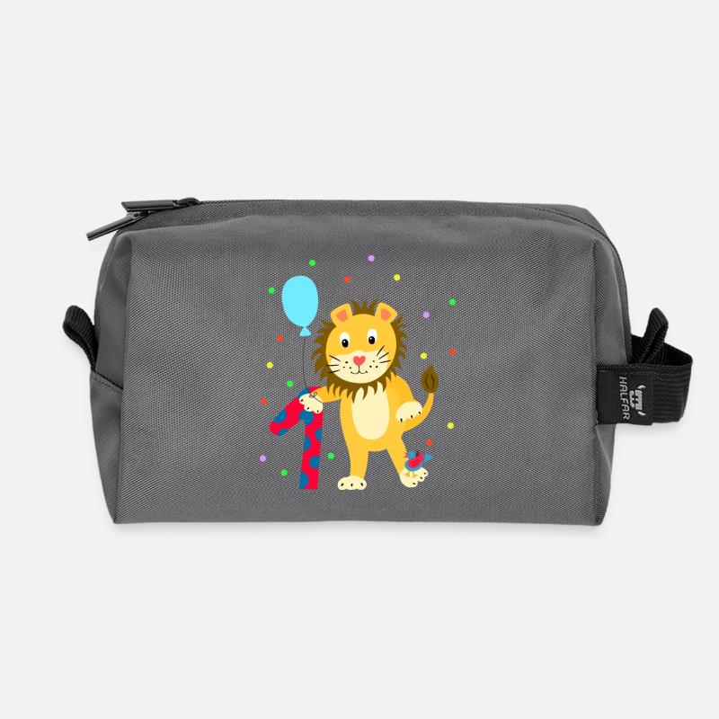 Erster Geburtstag 1. Jahr Löwe süß Geschenk - Recycelte Kulturtasche - Anthrazit