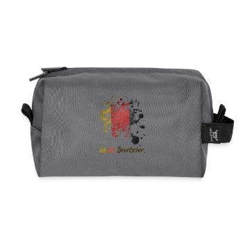 je suis Allemand - Trousse de toilette en tissu recyclé - anthracite - Devant