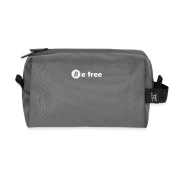 BTC be free - Recycled Toiletry Zip Bag - anthracite - Front
