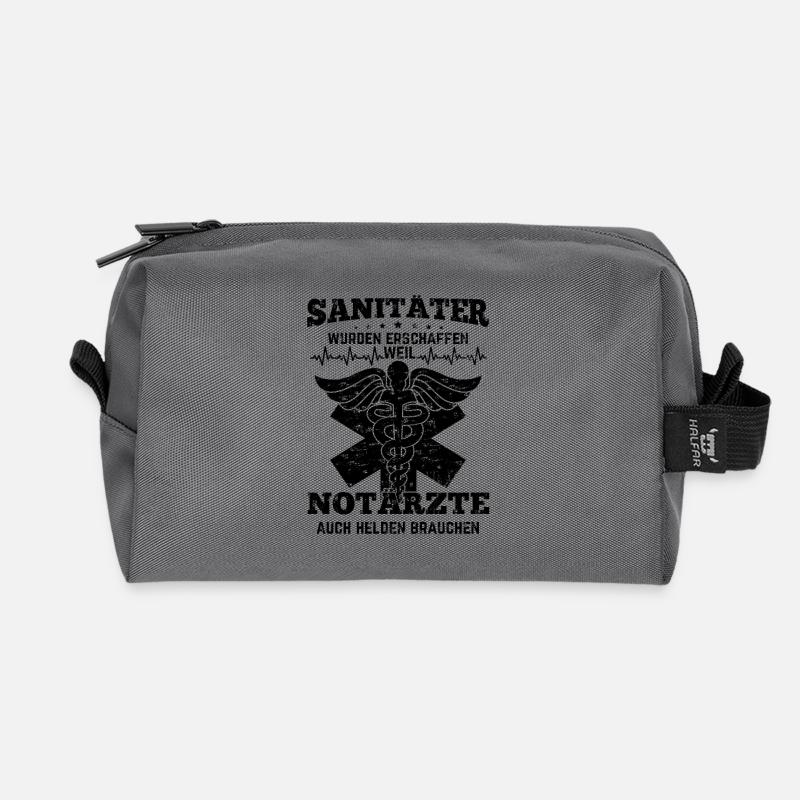 Sanitäter Geschenkideen - Recycelte Kulturtasche - Anthrazit