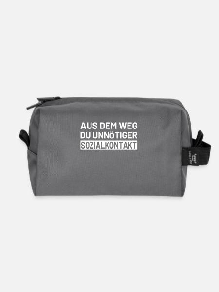 Aus dem Weg du unnötiger Sozialkontakt - Recycelte Kulturtasche - Anthrazit