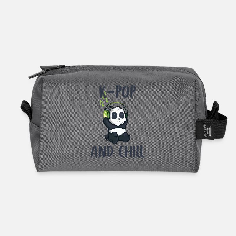 k-pop k pop kpop & and chill Korea Musik Geschenk - Recycelte Kulturtasche - Anthrazit