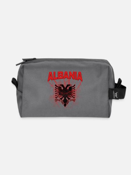 Albanischer Adler - Recycelte Kulturtasche - Anthrazit
