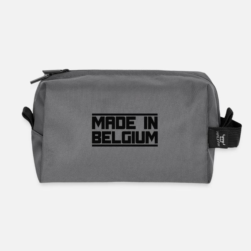 Made in Belgium - Recycelte Kulturtasche - Anthrazit