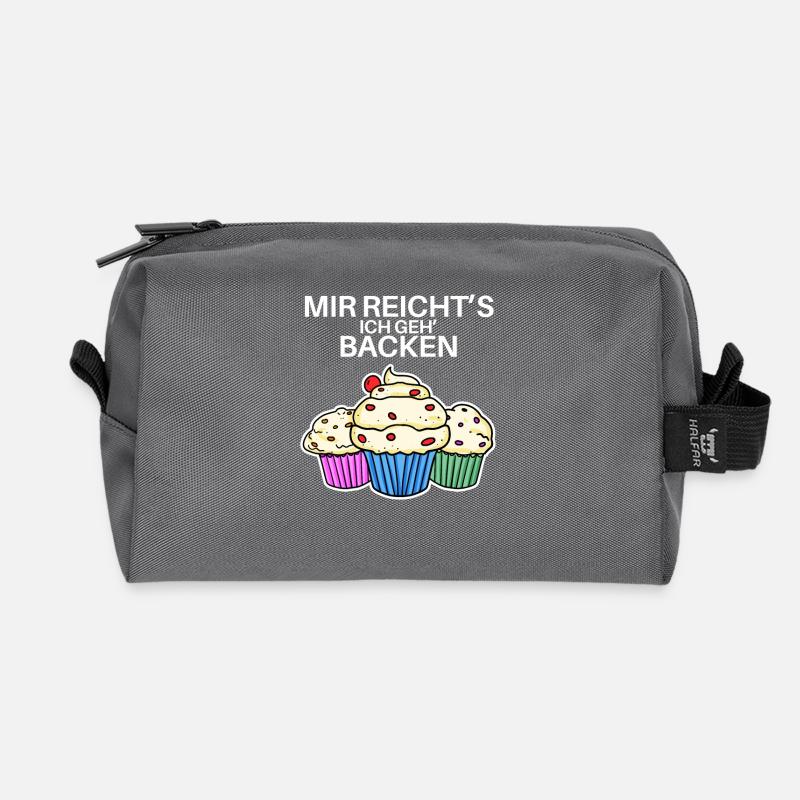 Mir reichts ich geh Backen Lustig Bäcker Geschenk - Recycelte Kulturtasche - Anthrazit