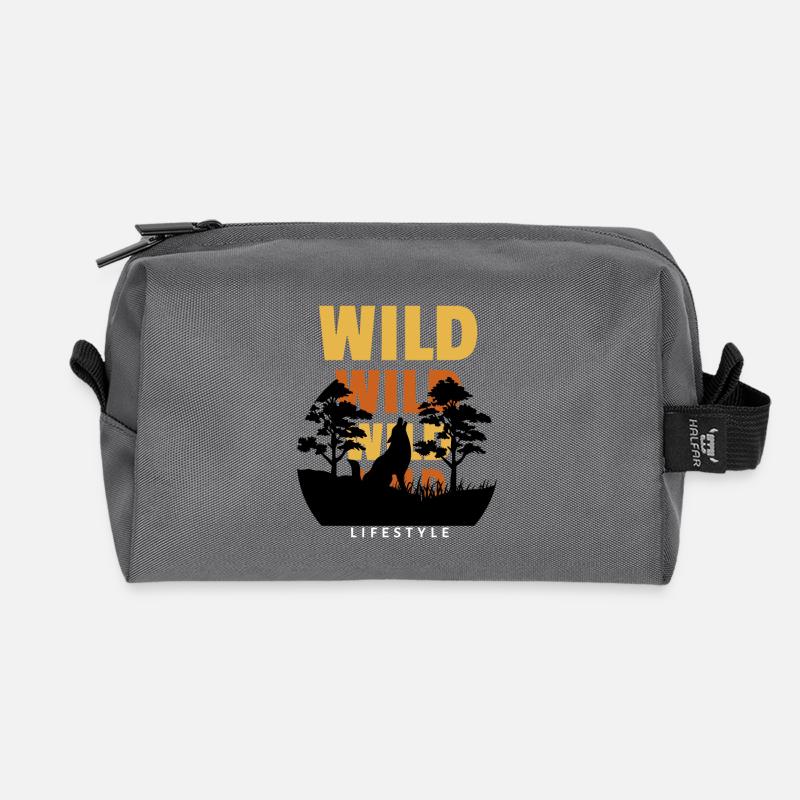 Wild Wild Lifestyle 2 - Recycelte Kulturtasche - Anthrazit