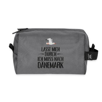 Lasst mich durch ich muss nach Dänemark Möwe - Recycelte Kulturtasche - Anthrazit - Vorne