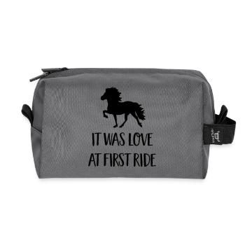 Cheval d’Islande - Trousse de toilette en tissu recyclé - anthracite - Devant
