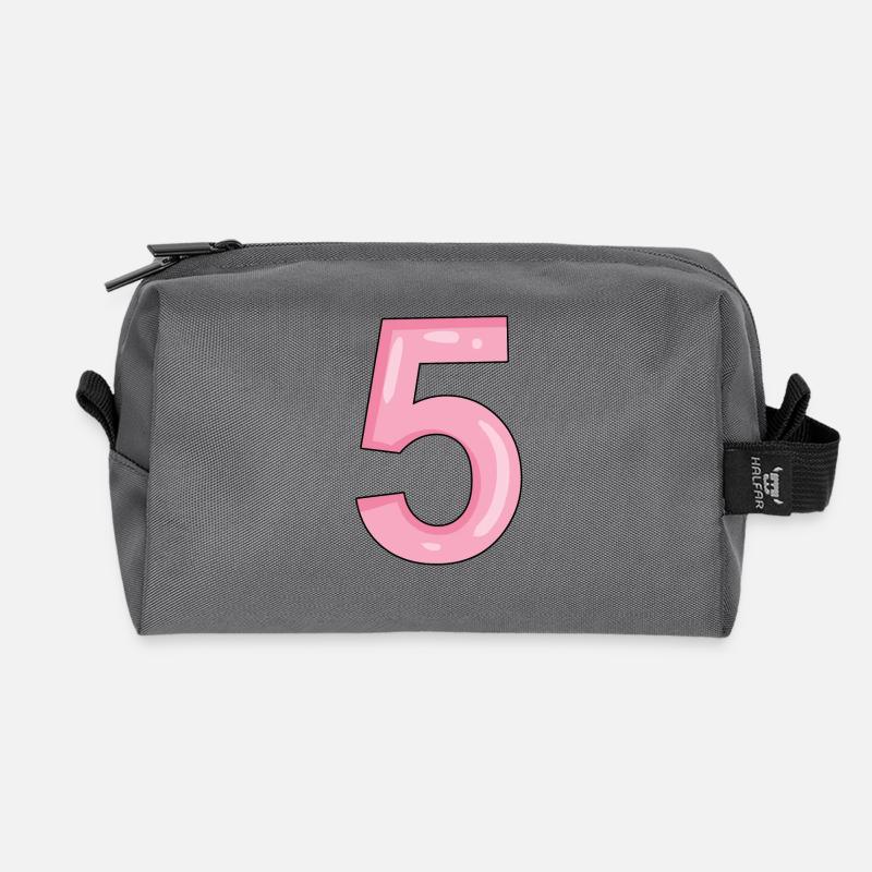 5 Rosa - Recycelte Kulturtasche - Anthrazit