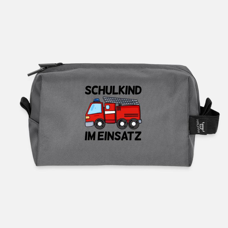 Einschulung Erste Klasse Junge - Recycelte Kulturtasche - Anthrazit